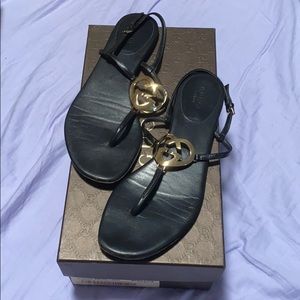 Black Heart Gucci Sandals